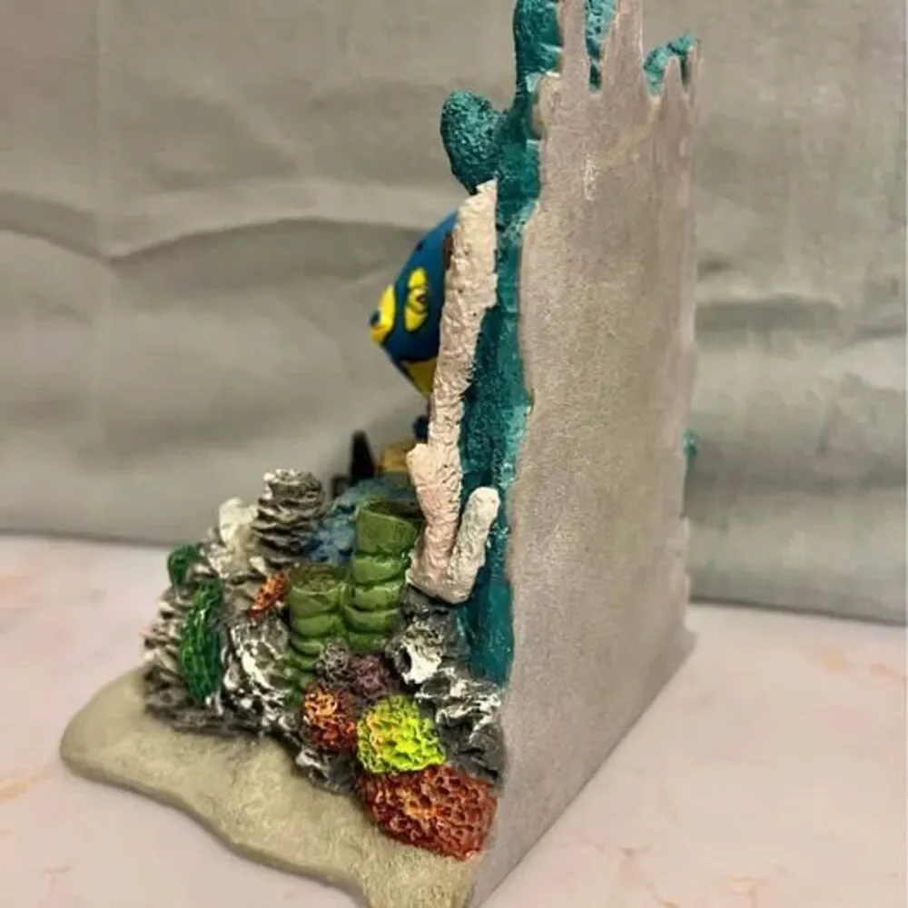 Sea Life Coral Reef Hand-painted Bookend - only 1